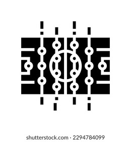 table soccer board glyph icon vector. table soccer board sign. isolated symbol illustration
