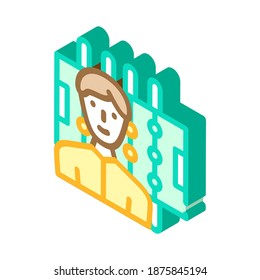 table soccer game isometric icon vector. table soccer game sign. isolated symbol illustration