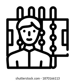 table soccer game line icon vector. table soccer game sign. isolated contour symbol black illustration