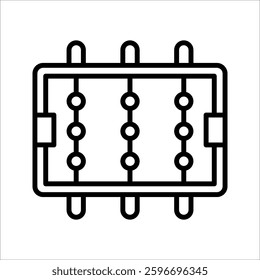 table soccer  Icon Symbol isolated white background. vector illustration. color editable.