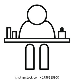 Table space organization icon. Outline Table space organization vector icon for web design isolated on white background