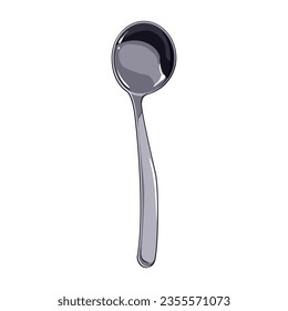 table spoon cartoon. food fork, silverware metal, knife view table spoon sign. isolated symbol vector illustration