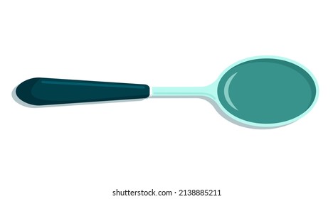 Table spoon. Isolated vector illustration. Cutlery clipart. Table setting. Simple flat style. Trendy colors. Stylish template for design