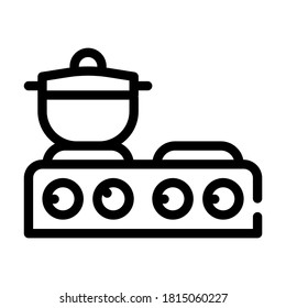 table stoves line icon vector. table stoves sign. isolated contour symbol black illustration