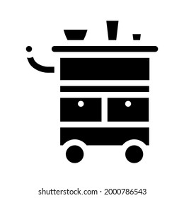 table stylist glyph icon vector. table stylist sign. isolated contour symbol black illustration