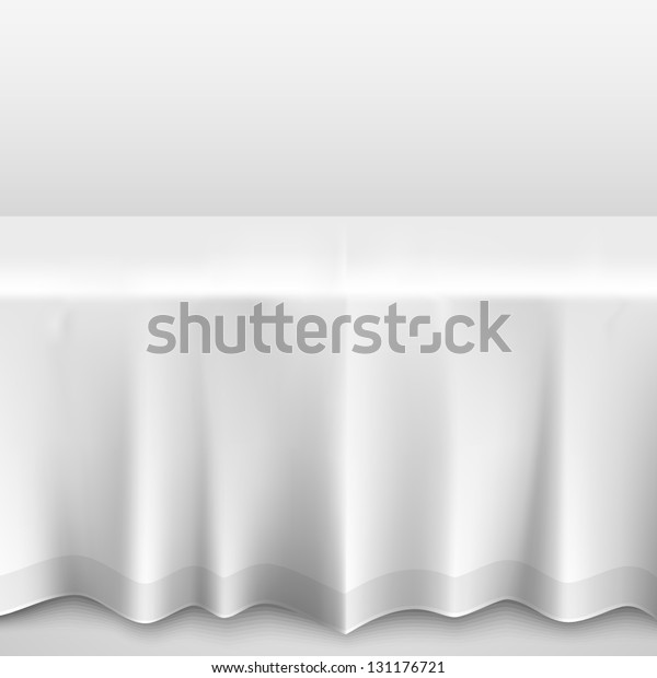 Table Tablecloth On White Background Template Stock Vector (Royalty Table Tablecloth On White Background Template Stock Vector (Royalty
