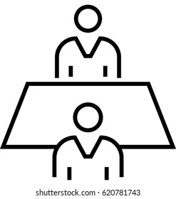 Table Talk Vector Icon 