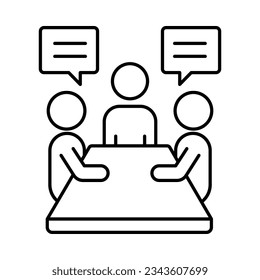 Table talk vector icon which can easily modify or edit

