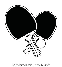 Table Tanis bat and ball silhouette  