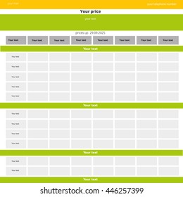 Table template