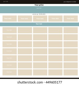 Table template