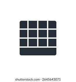 table  template icon. vector.Editable stroke.linear style sign for use web design,logo.Symbol illustration.