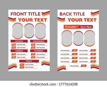 Table Tend Double sided design
