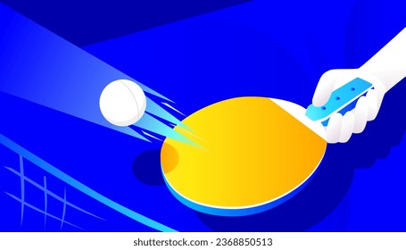 Diseño de fondo abstracto del tenis de mesa. El concepto deportivo