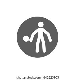 Table tennis athlete Icon in trendy flat style isolated on white background. Award symbol for your web site design, logo, app, UI. Vector illustration, EPS10.