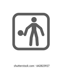 Table tennis athlete Icon in trendy flat style isolated on white background. Award symbol for your web site design, logo, app, UI. Vector illustration, EPS10.