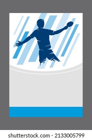 Gráfico de fondo de tenis de mesa para uso como afiche y volante.