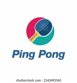 Table tennis badge emblem logo. Sports label vector illustration for a ping pong club