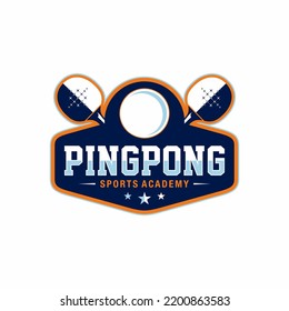 Table tennis badge emblem logo. Sports label vector illustration for a ping pong club