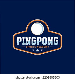 Table tennis badge emblem logo. Sports label vector illustration for a ping pong club