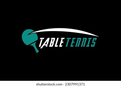 Table tennis badge emblem logo. Sports label vector illustration for a ping pong club