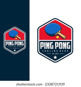 Table tennis badge emblem logo. Sports label vector illustration for a ping pong club