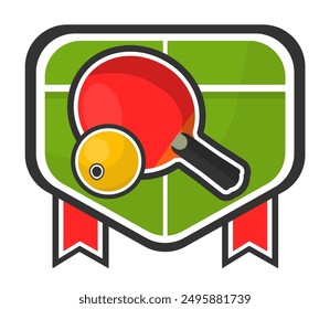 Table Tennis Badge Vector illustration