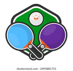 Table Tennis Badge Vector illustration