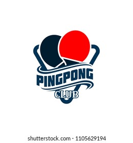 Paneles de tenis de mesa emblemas con diseños de texto simples. Etiquetas deportivas ilustraciones vectoriales para el club de ping pong