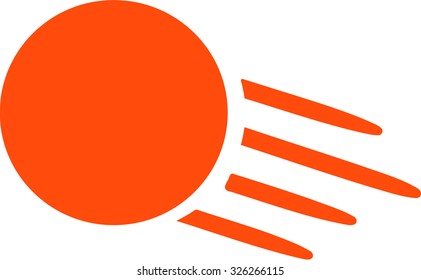 Table Tennis ball flying