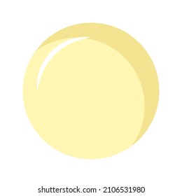 table tennis ball icon with filled outline style