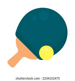 table tennis ball and racket