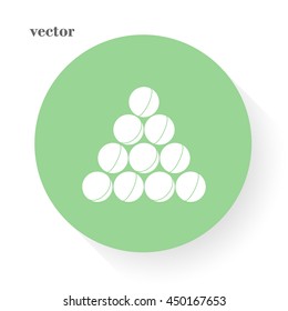 Table tennis balls, vector illustration