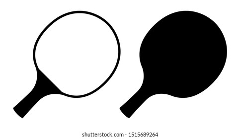 Table Tennis Bat icon vector isolated on white background