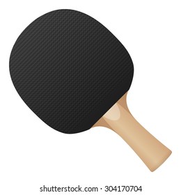 Table tennis bat on a white background.