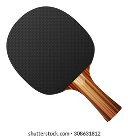 Table tennis bat on a white background.