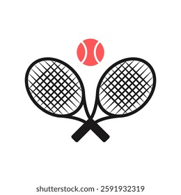 Table tennis bat set vector icon.