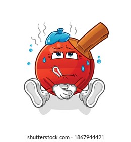 table tennis bat sick vector. cartoon character