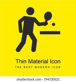 Table tennis bright yellow material minimal icon or logo design