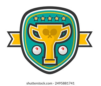 Table Tennis Championship Badge vector