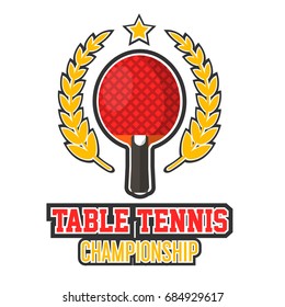 Table tennis championship logo