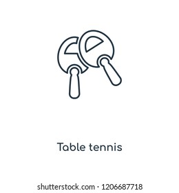 Table tennis concept line icon. Linear Table tennis concept outline symbol design. This simple element illustration can be used for web and mobile UI/UX.
