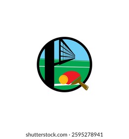 table tennis court icon vector illustration design