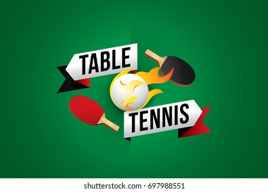 Table tennis design elements. Vector illustration