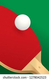 Table tennis design with green table.
