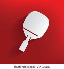 Table tennis design on red background,clean vector