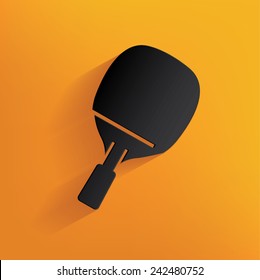 Table tennis design on yellow background,clean vector