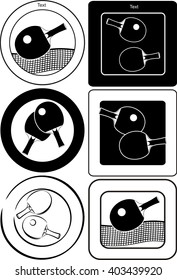 table tennis emblems and labels
