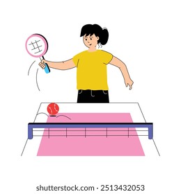 Table tennis flat illustration in modern and unique style