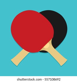 Table tennis flat vector.